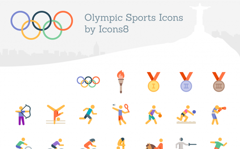Freebie: Olympics Sports Icon Set (45 Icons, EPS, PDF,&hellip;