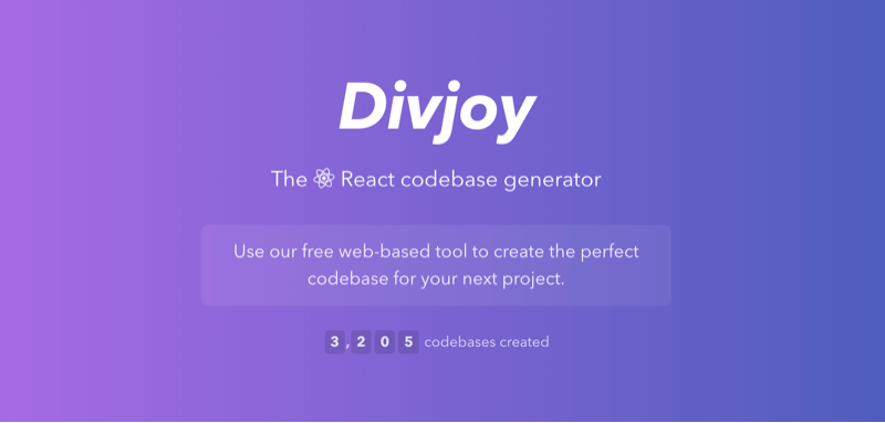 divjoy-react-code-generator Popular Developer and Design News #4