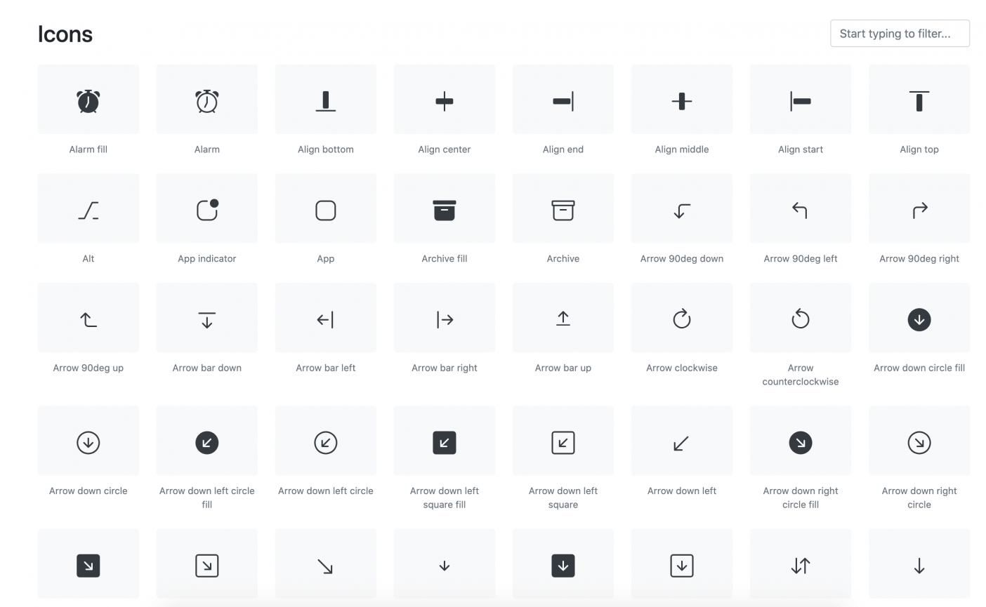 Bootstrap icons