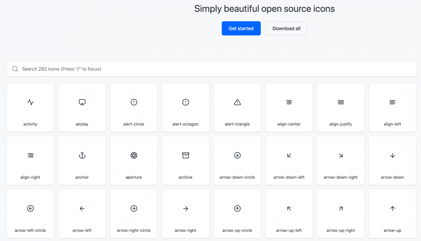 feather icons