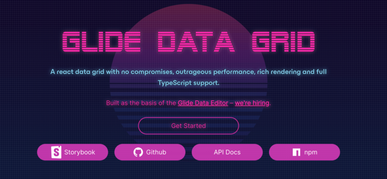 Glide Data Grid – A canvas-based data grid