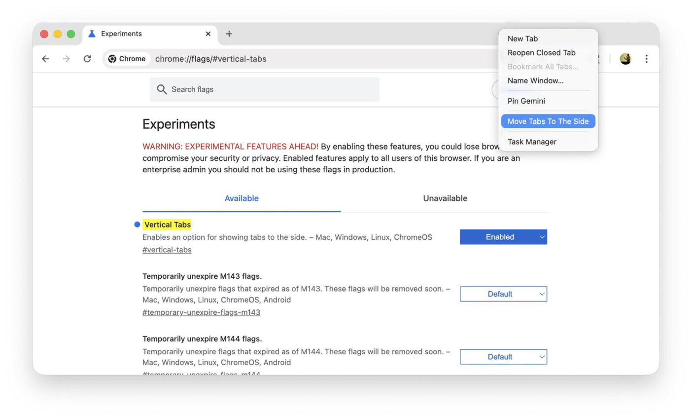 Google-Chrome-Beta-Vertical-Tabs-1404x847 Vertical Tabs Arrive in Google Chrome Beta – Here’s How to Enable Them